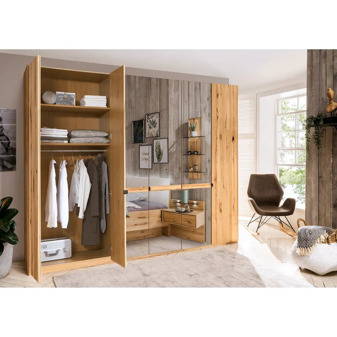 Drehtürenschrank IV 236cm Braun 4 Spiegeltüren | Braun