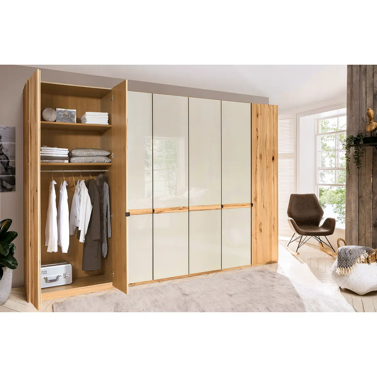 Drehtürenschrank LIVORNO | Braun