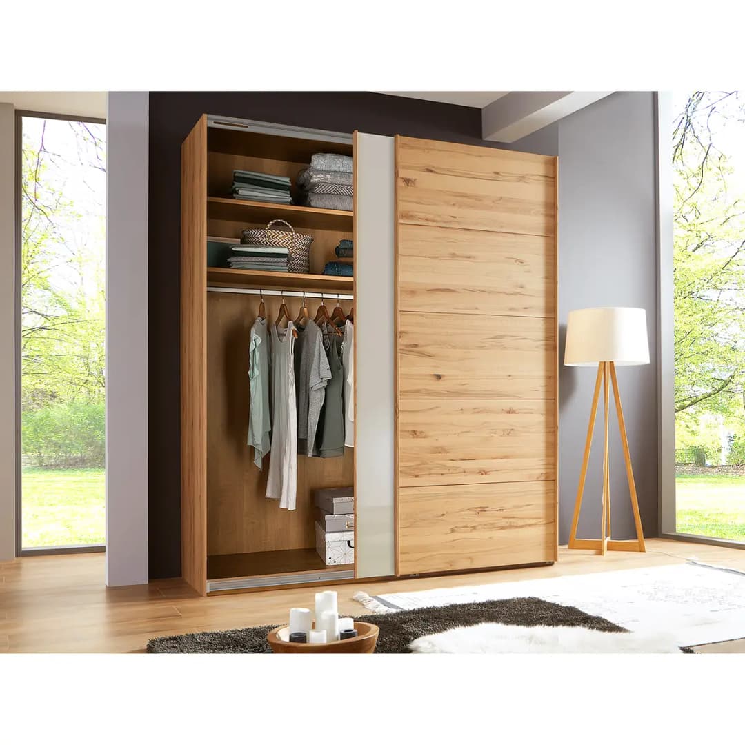 Schwebetürenschrank I 236cm Braun/Beige | Braun