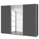 Schwebetürenschrank I 271cm Grau/Graumetallic Classic 1 Spiegeltür