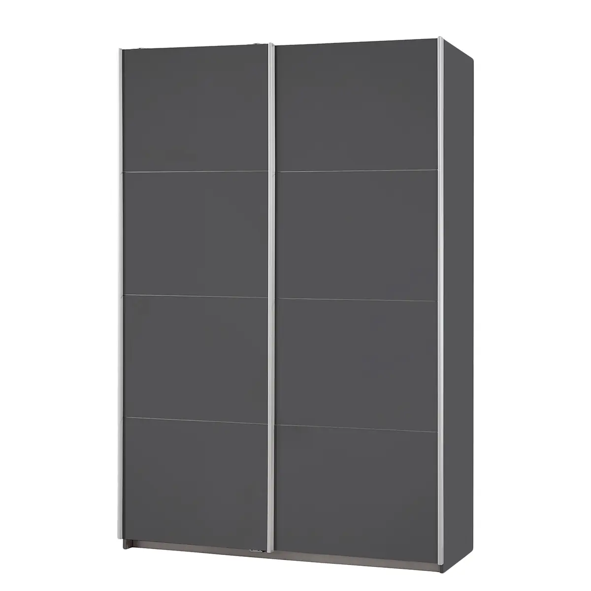 Schwebetürenschrank I 136cm Grau/Graumetallic Classic ohne