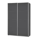 Schwebetürenschrank I 136cm Grau/Graumetallic Classic ohne