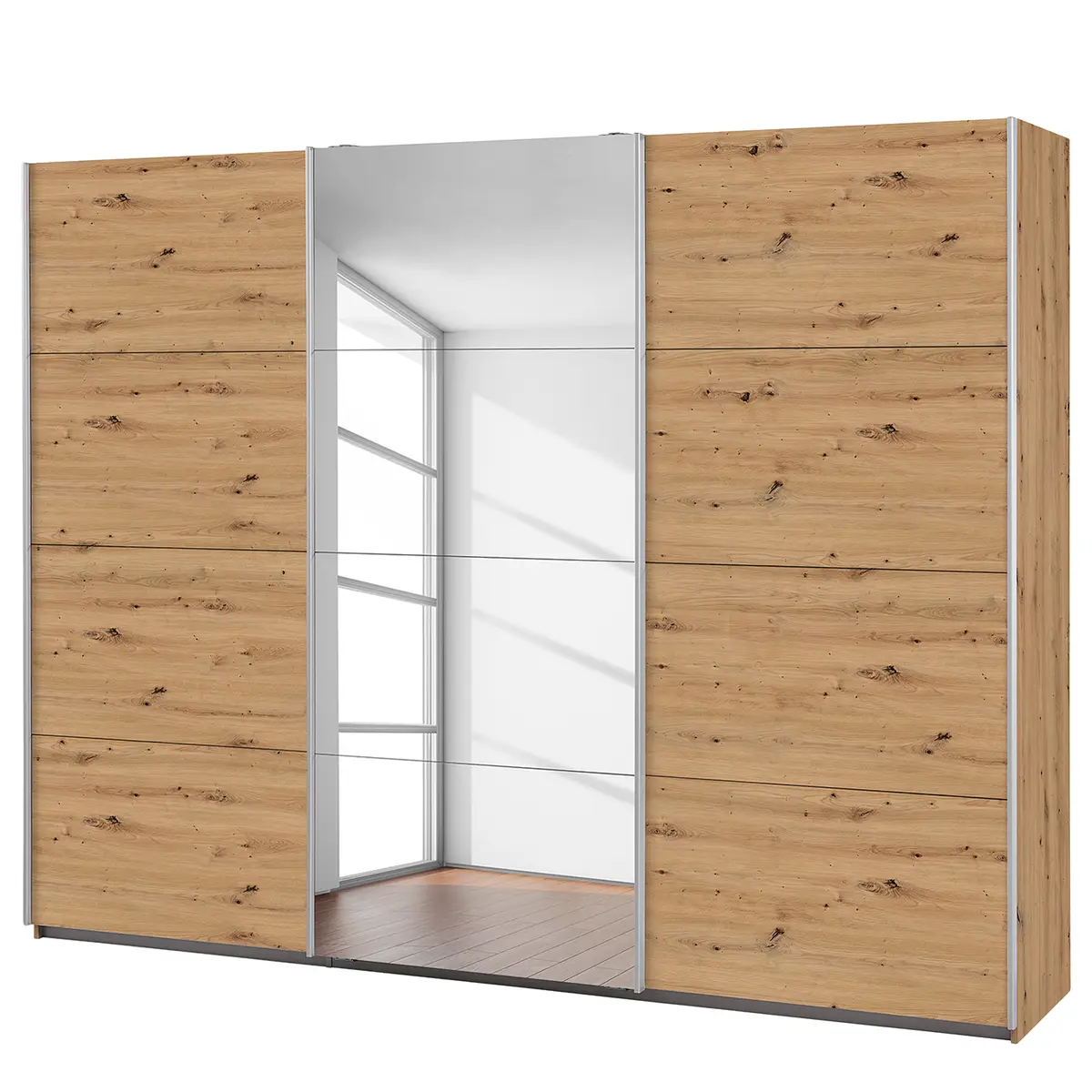 Schwebetürenschrank I 271cm Braun/Eiche Artisan Dekor Classic
