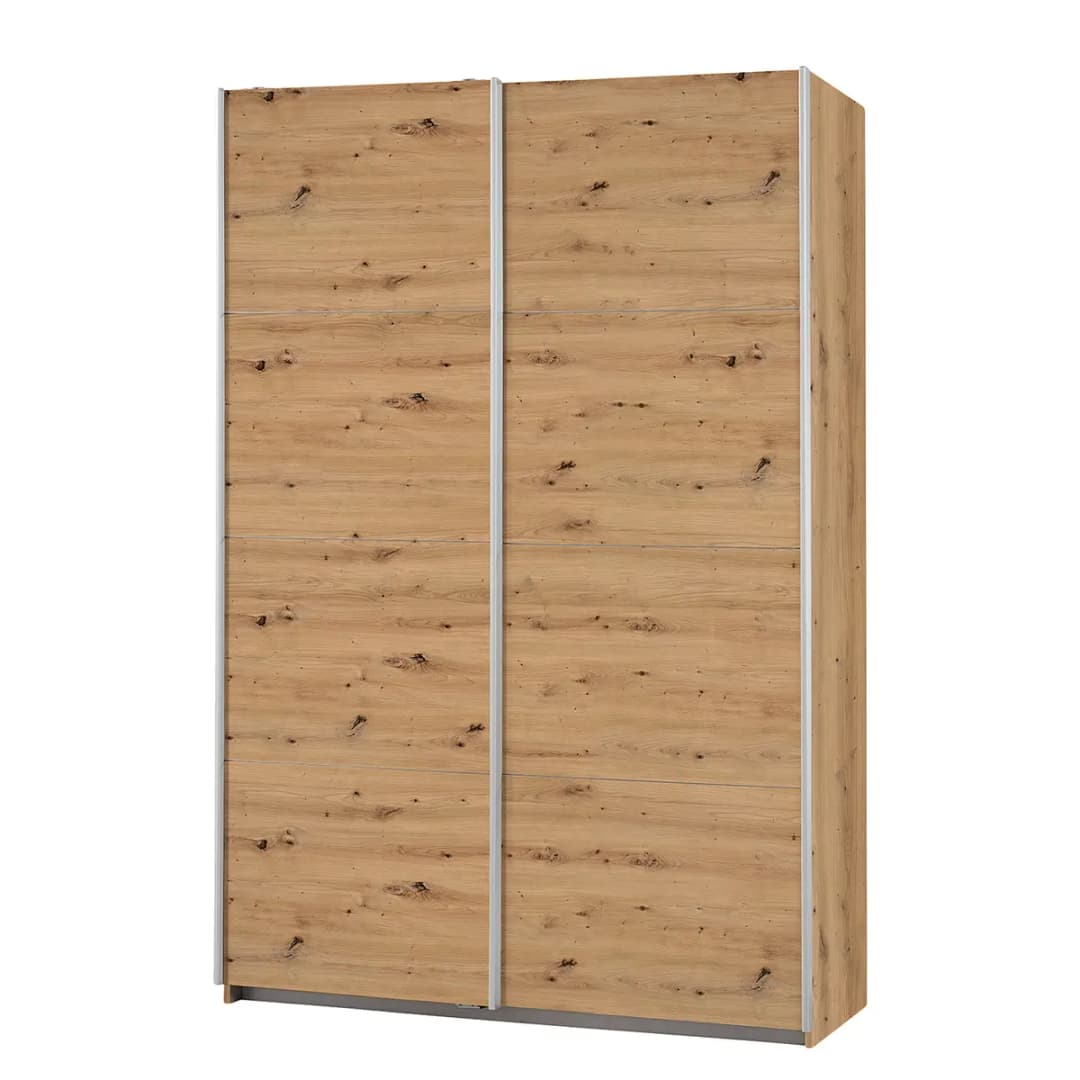 Schwebetürenschrank I 136cm Braun/Eiche Artisan Dekor Premium