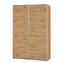 Schwebetürenschrank I 136cm Braun/Eiche Artisan Dekor Premium