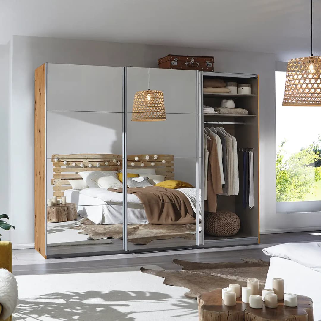 Schwebetürenschrank I 271cm Braun/Eiche Artisan Dekor Basic 3