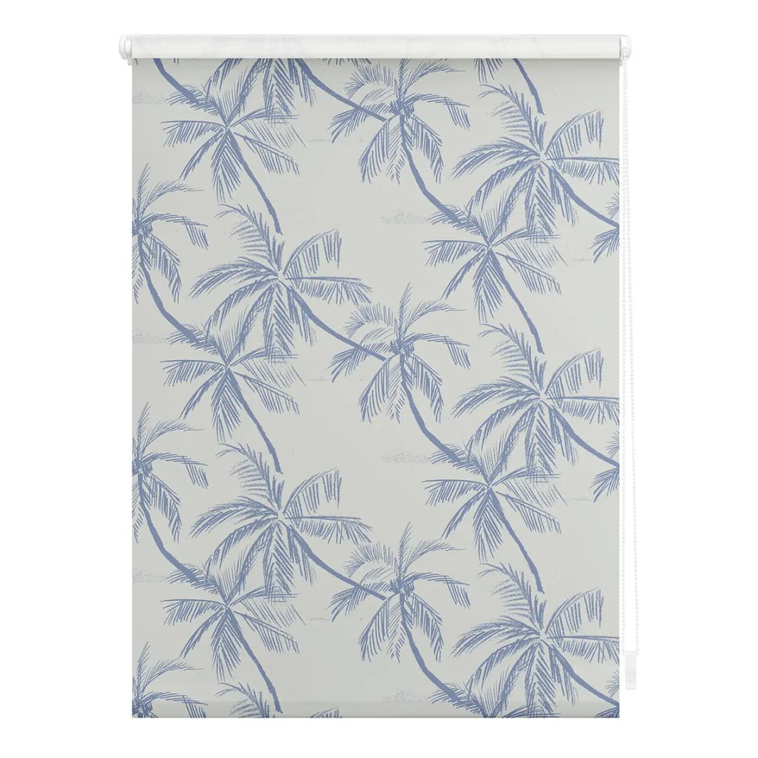 Klemmfix Rollo Blueprint Palms | Blau
