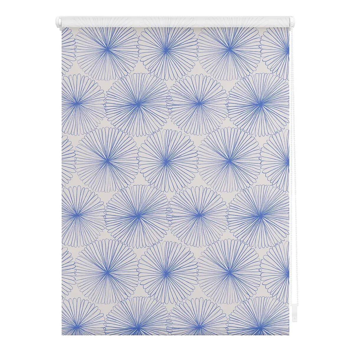 Klemmfix Verdunklungsrollo Flower Wheel | Blau