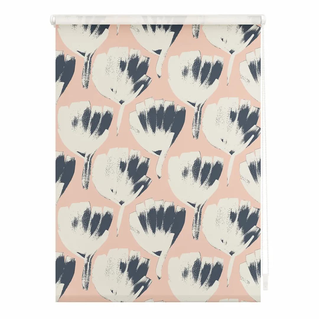 Klemmfix Verdunklungsrollo Jumbo Flowers | Orange
