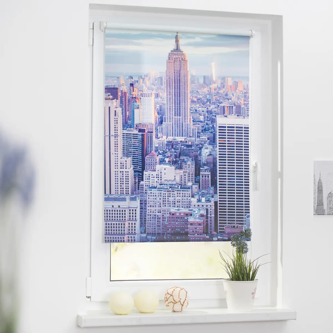 Klemmfix Verdunklungsrollo New York | Blau