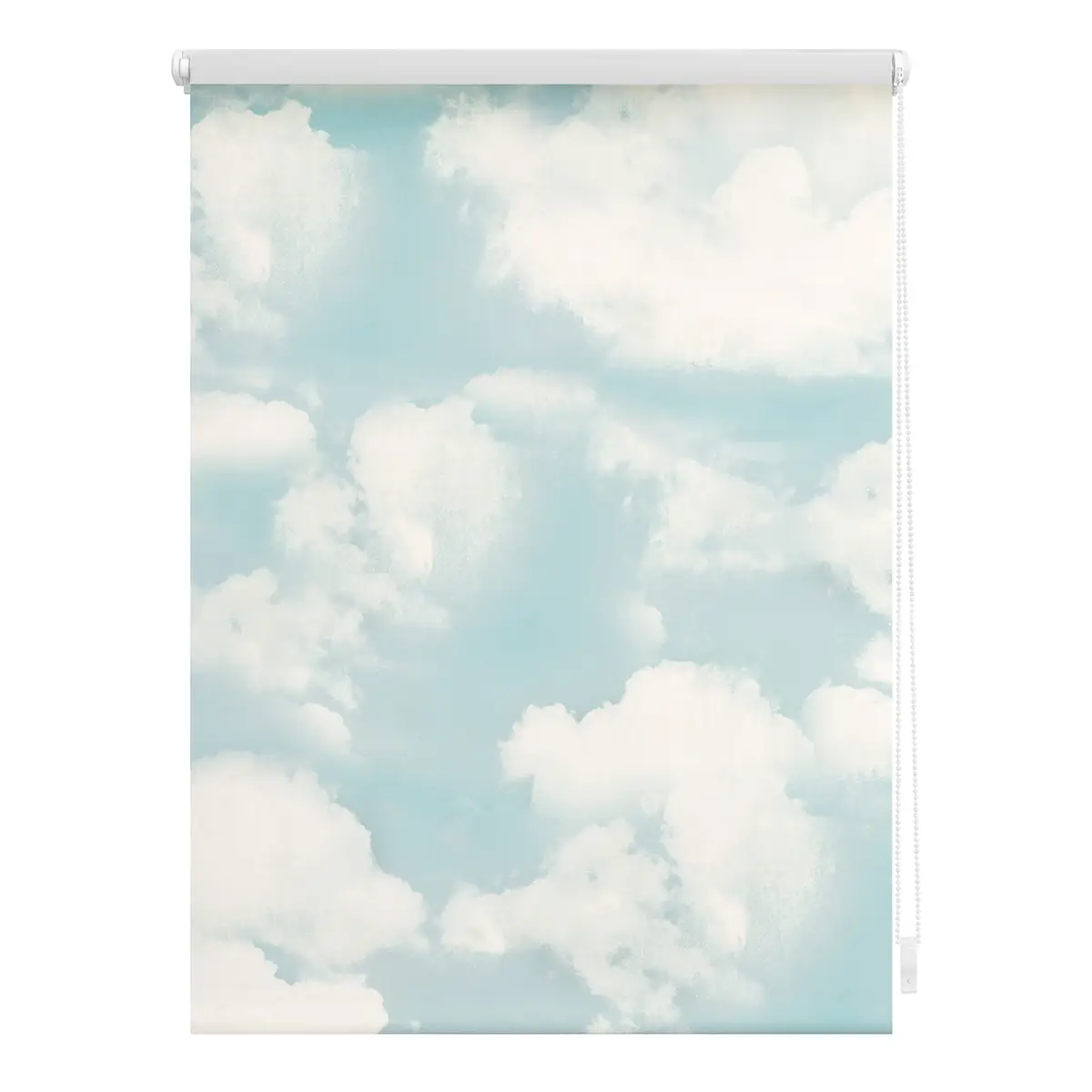Klemmfix Verdunklungsrollo Wolken | Blau
