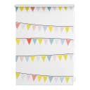 Klemmfix Verdunklungsrollo Wimpelkette | Beige