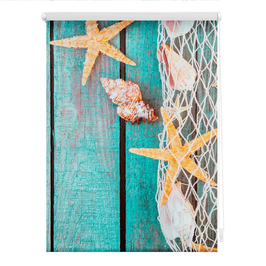 Klemmfix Rollo Bretter Beach | Blau