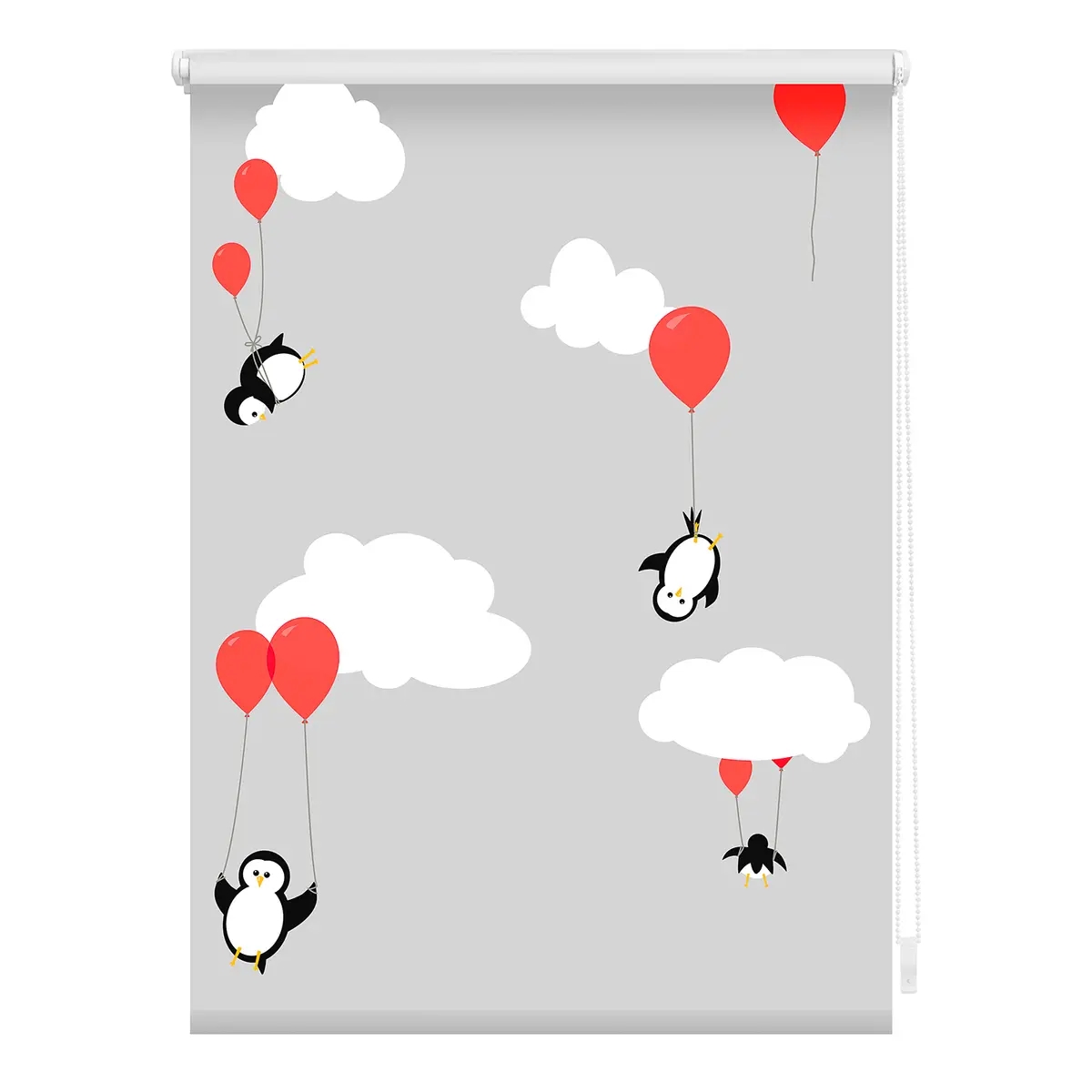 Klemmfix Rollo Pinguine | Rot