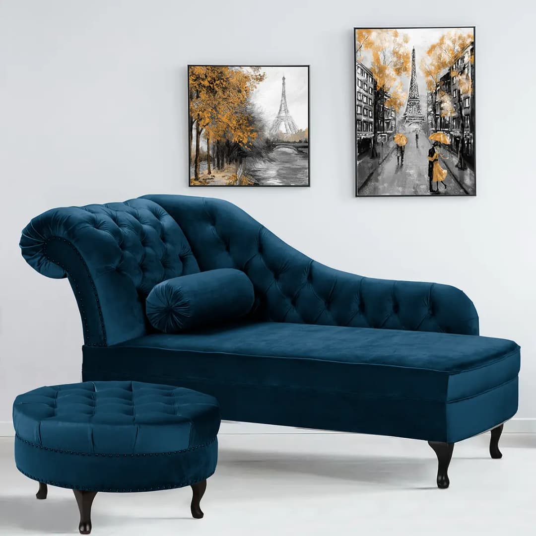 Polsterhocker Dale | Blau