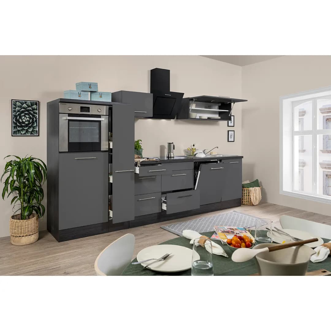 Küchenzeile Amanda IV 310cm | Grau