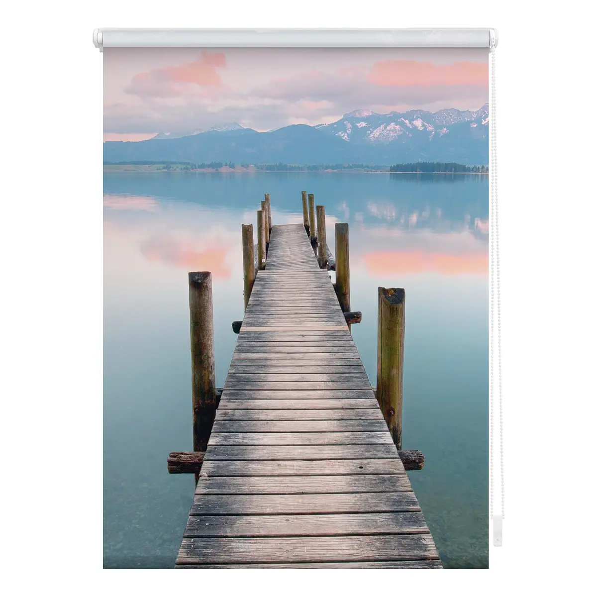 Klemmfix Rollo Steg Abendstimmung | Blau