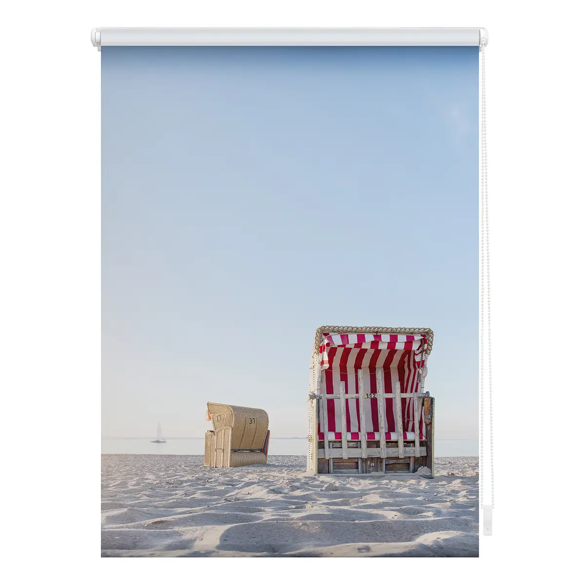 Klemmfix Rollo Strandkorb | Blau