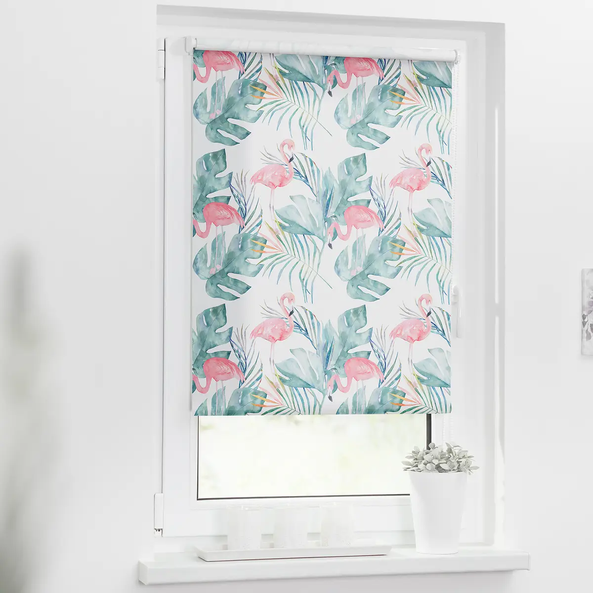 Klemmfix Rollo Flamingo | Grün
