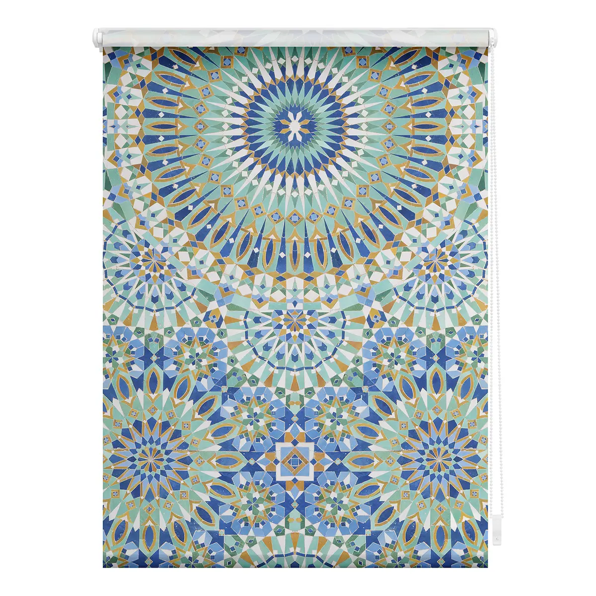 Klemmfix Rollo Orientalisches Muster | Blau