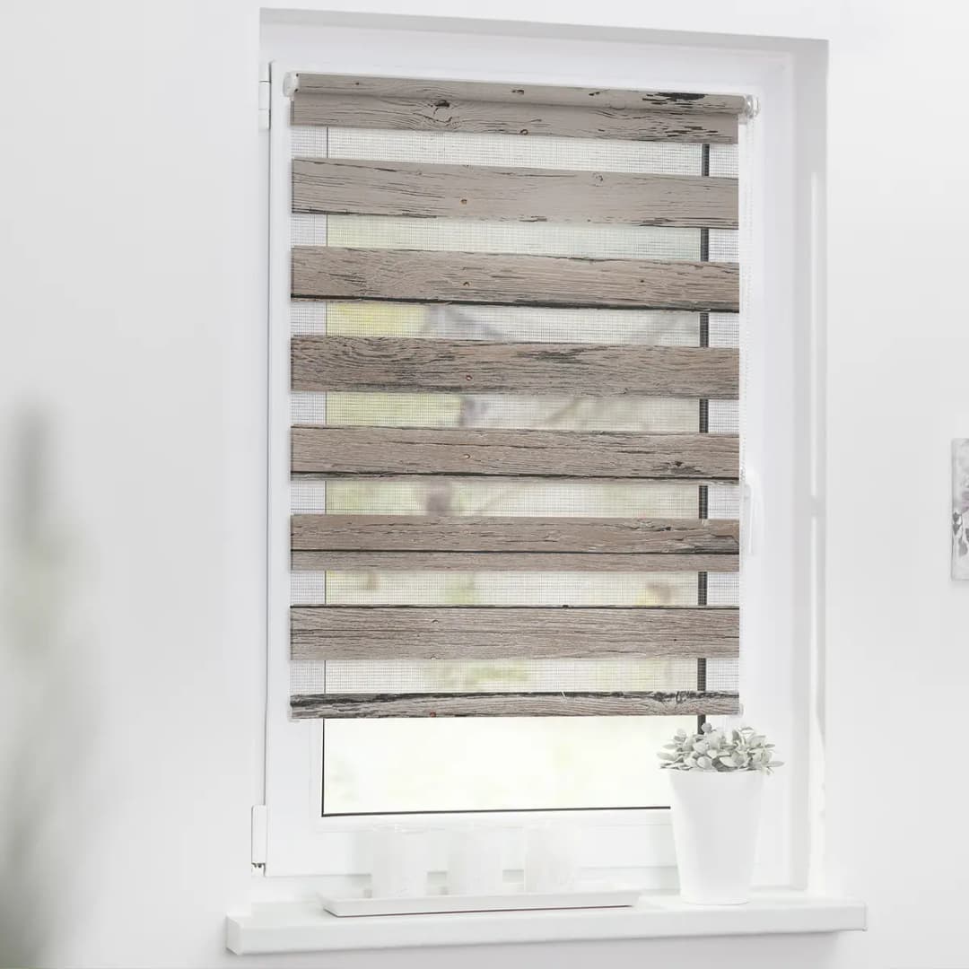 Klemmfix Duo Rollo Bretter Vintage | Braun