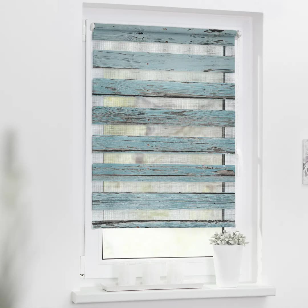 Klemmfix Duo Rollo Bretter Vintage | Mehrfarbig