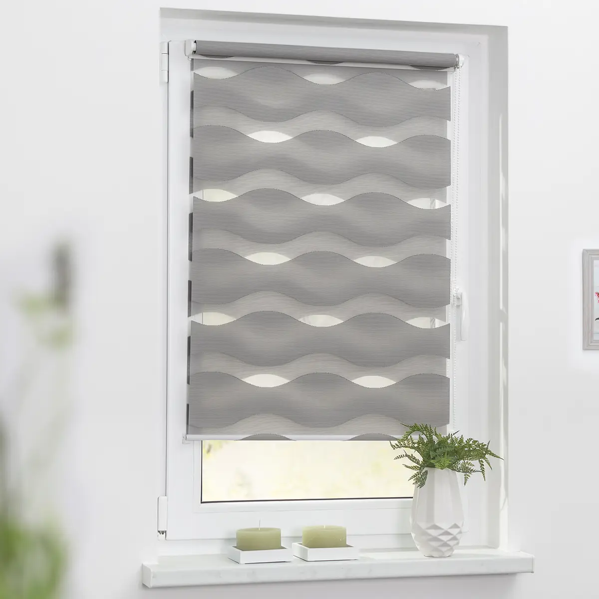 Klemmfix Duo Rollo Welle | Grau