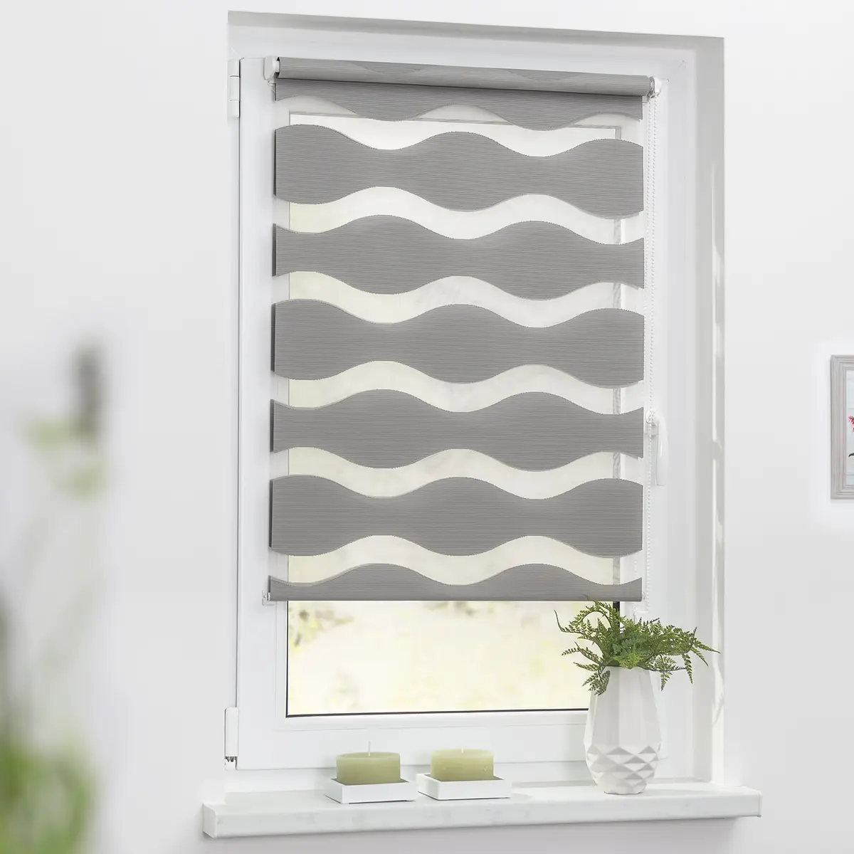 Klemmfix Duo Rollo Welle | Grau