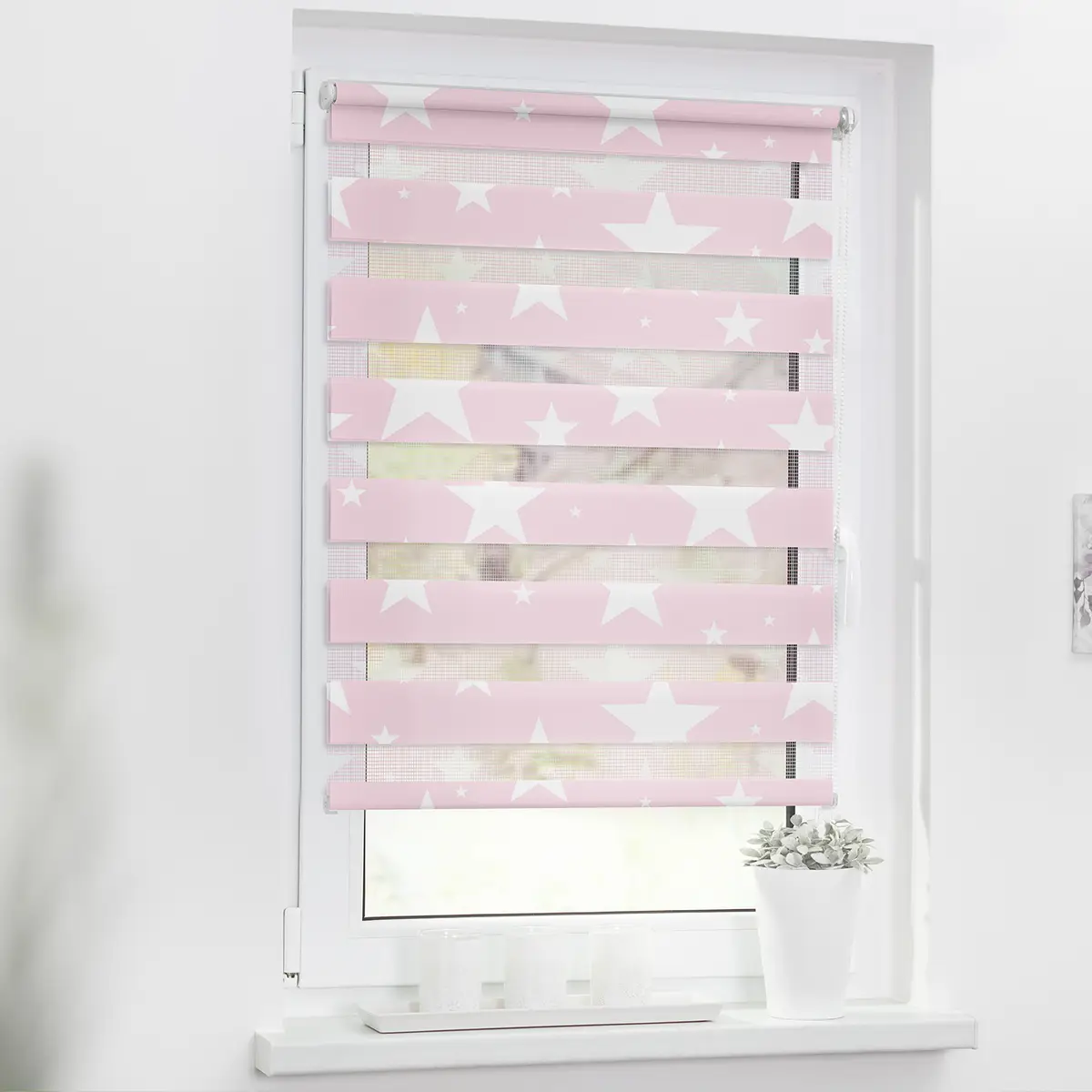 Klemmfix Duo Rollo Sterne | Rot