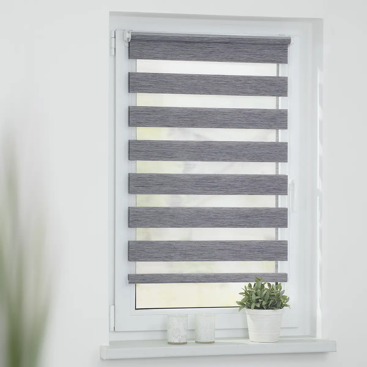 Klemmfix Duo Rollo meliert | Grau