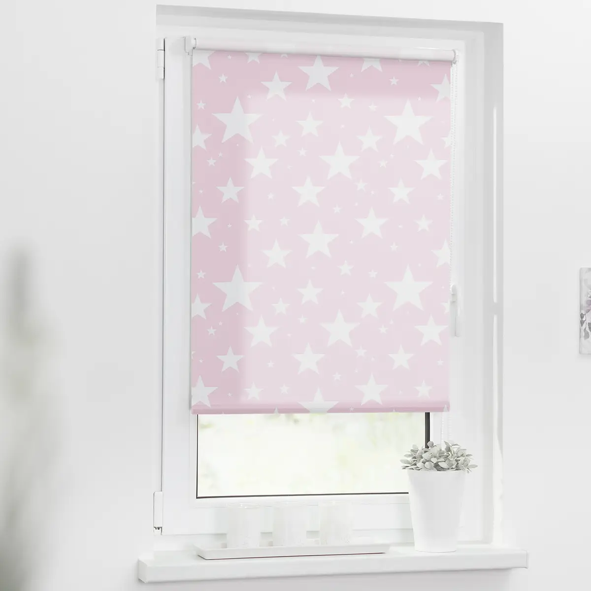 Klemmfix Rollo Sterne II | Rot