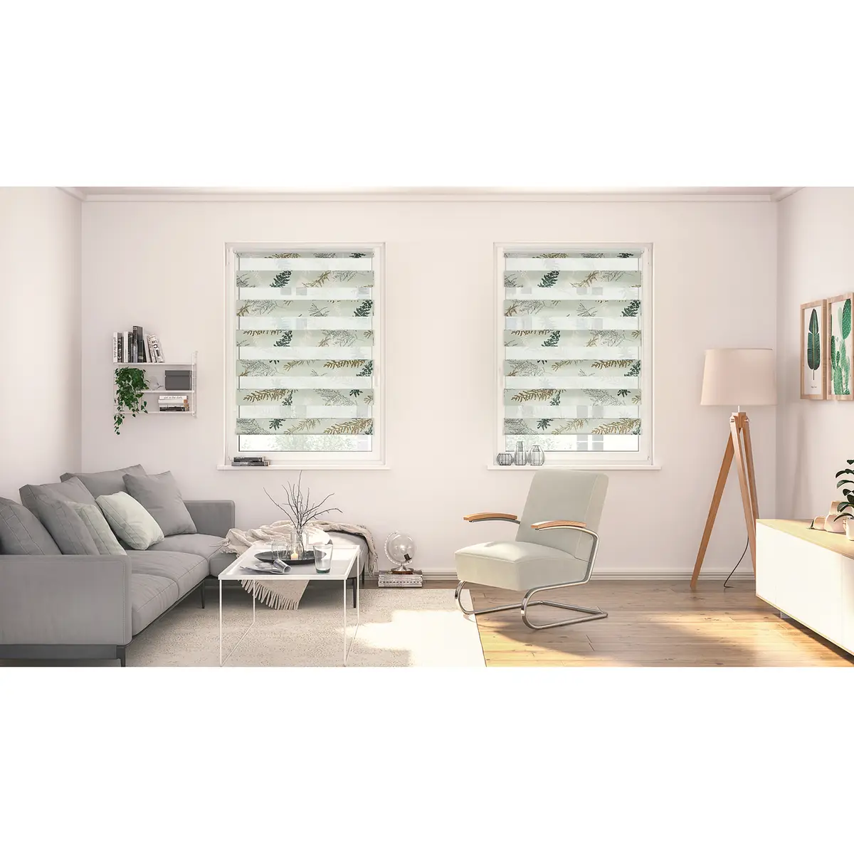 Klemmfix Duo Rollo Fir Branches | Mehrfarbig