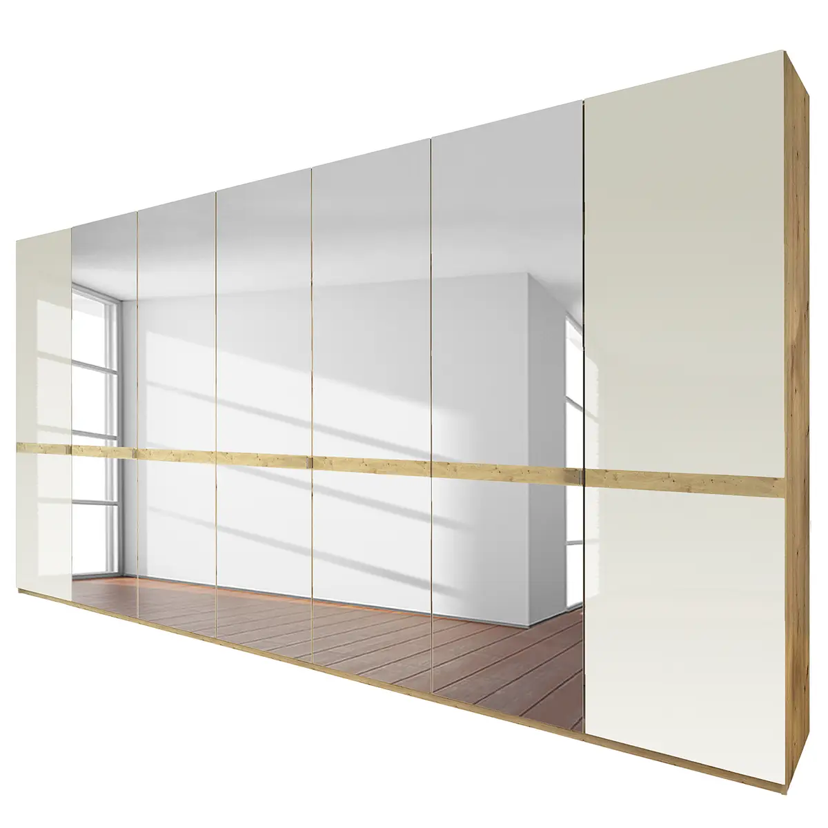 Drehtürenschrank Barcelona V | Braun