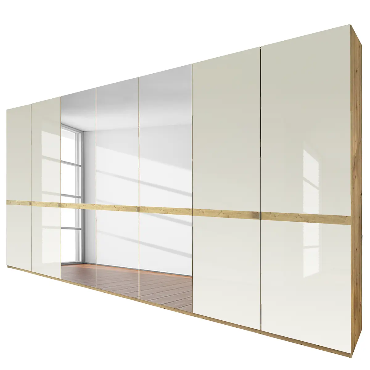 Drehtürenschrank Barcelona V | Braun