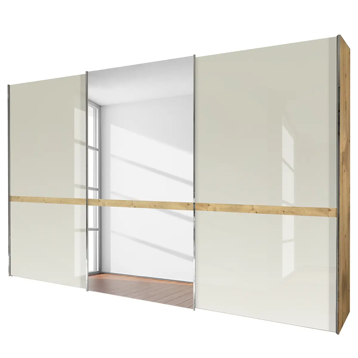 Schwebetürenschrank Barcelona IV | Braun