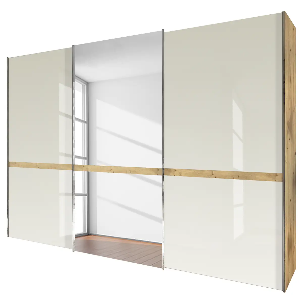 Schwebetürenschrank Barcelona IV | Braun