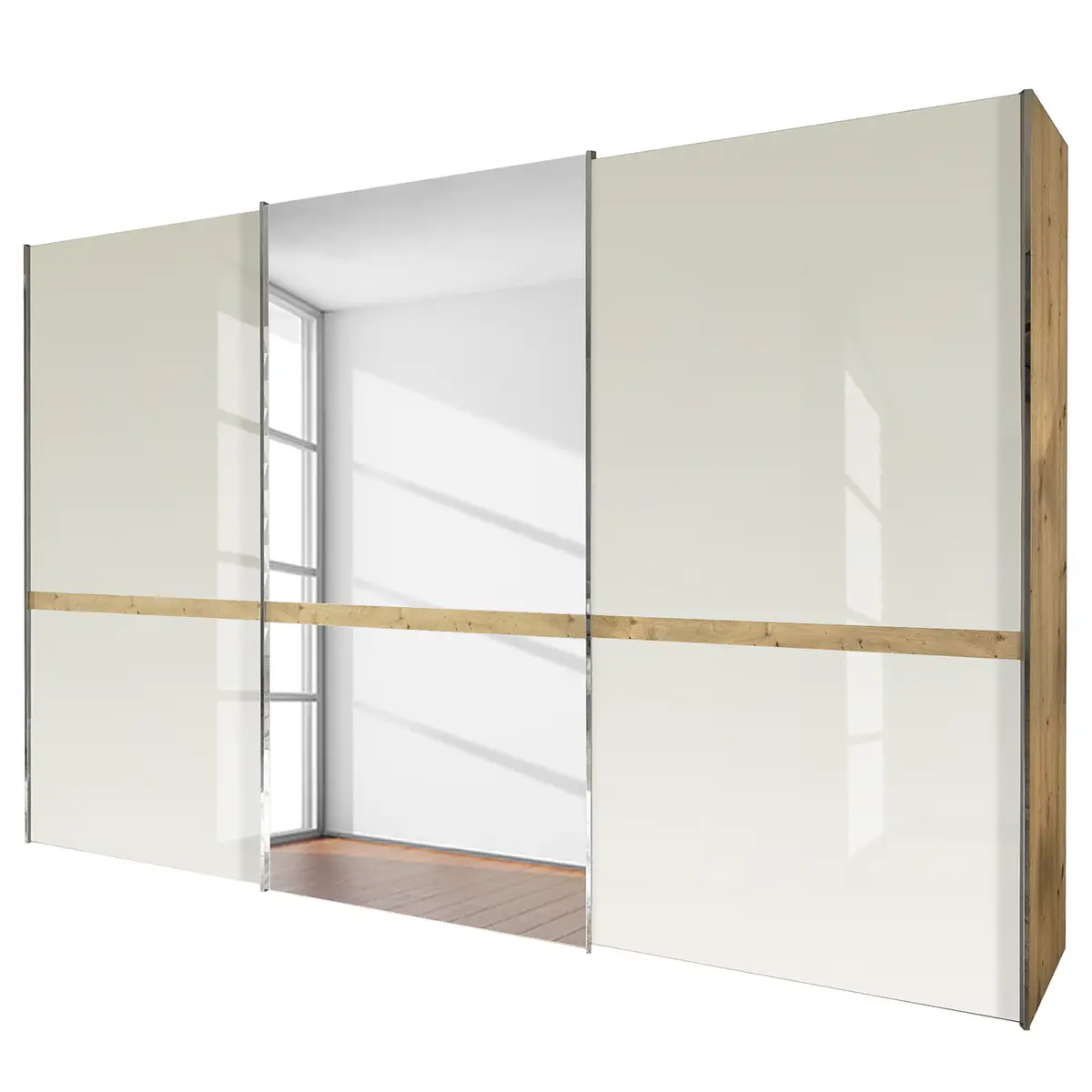 Schwebetürenschrank Barcelona IV | Braun