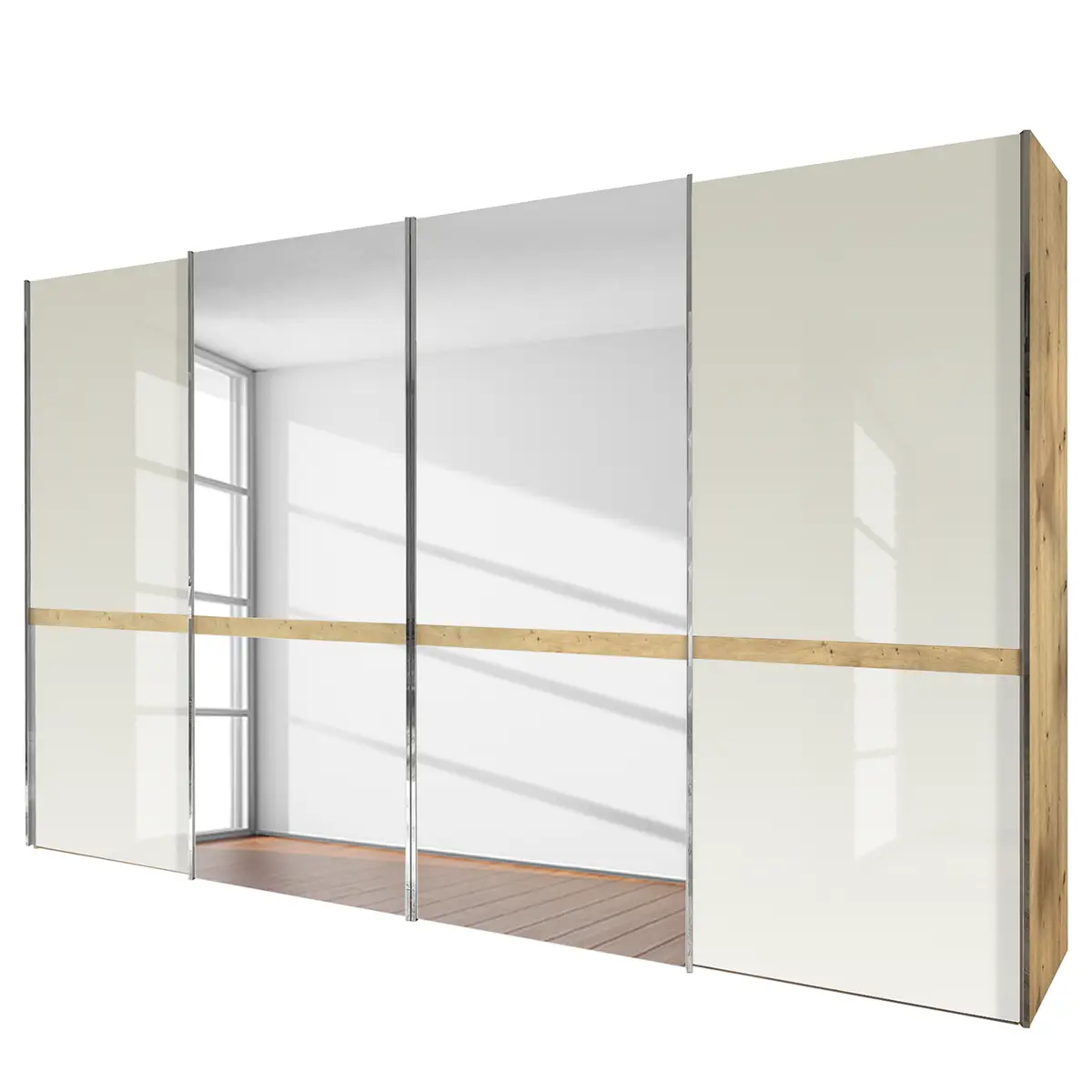 Schwebetürenschrank Barcelona IV | Braun