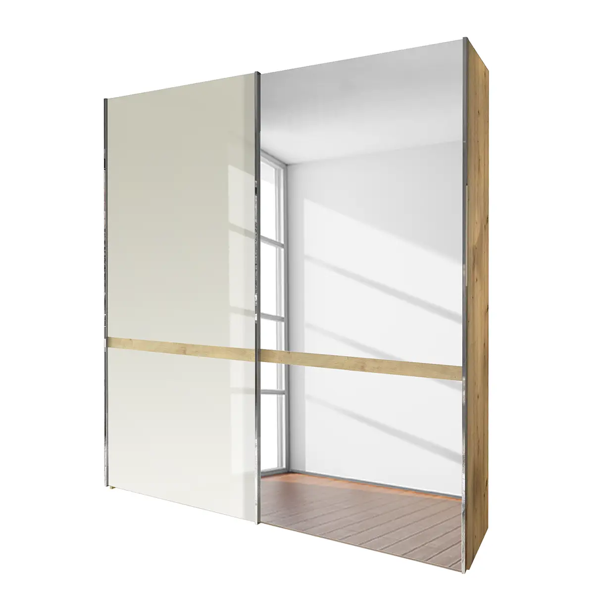 Schwebetürenschrank Barcelona III | Braun