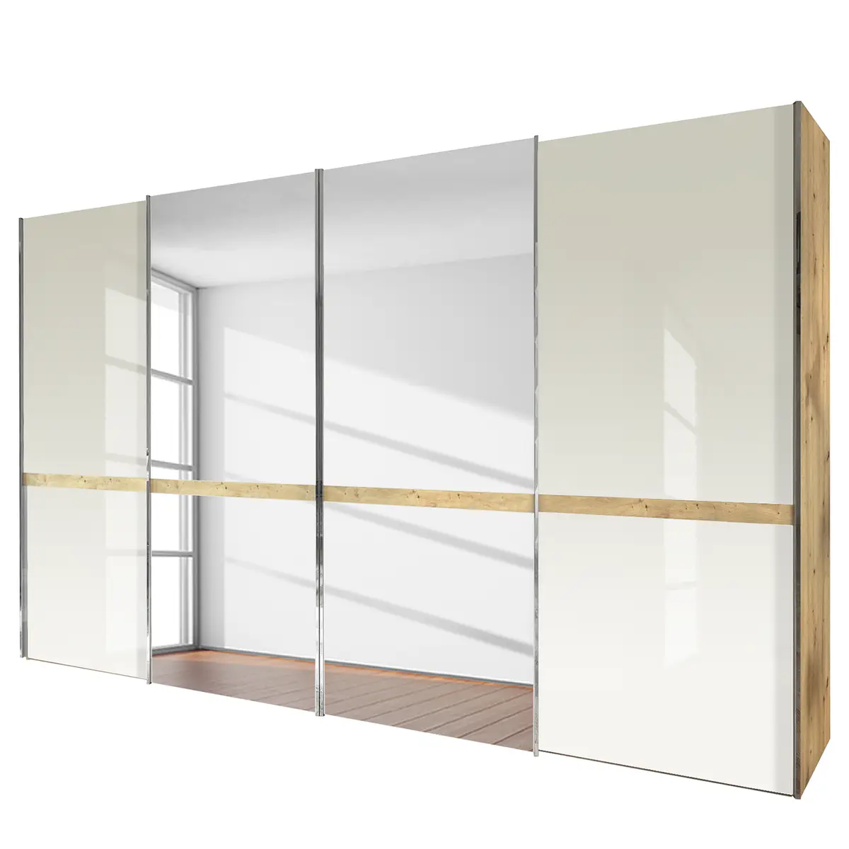 Schwebetürenschrank Barcelona IV | Braun