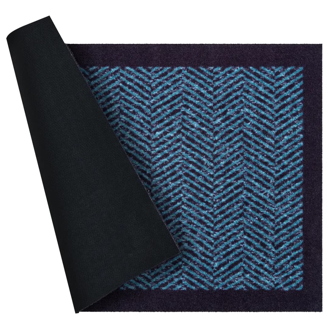 Fußmatte Herringbone | Blau
