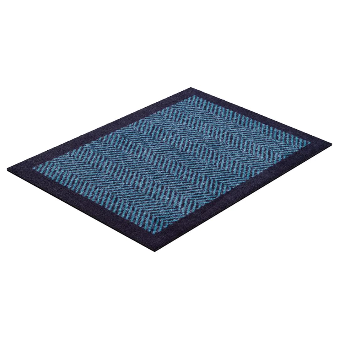 Fußmatte Herringbone | Blau