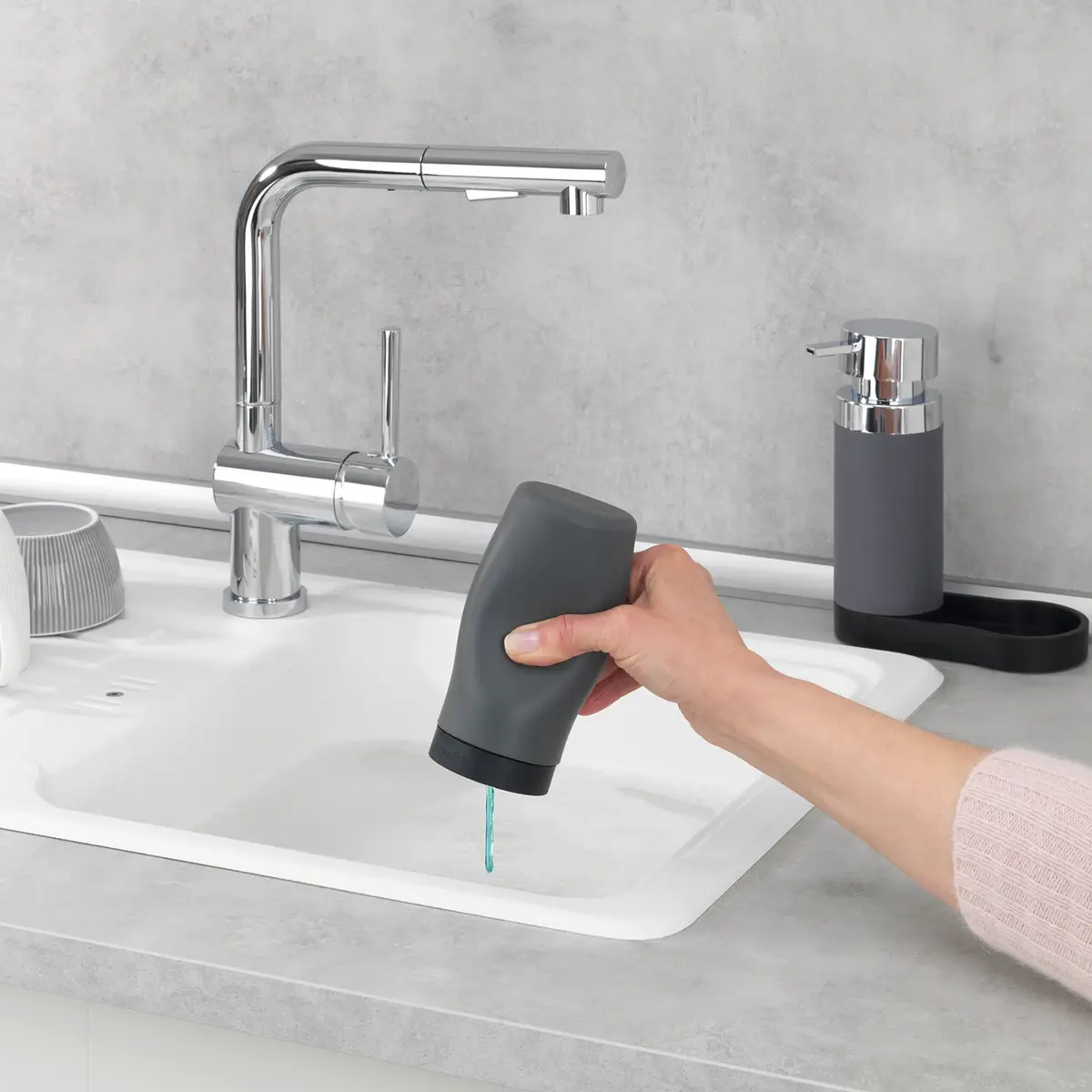 Spülstation Easy Squeeze 2-teilig | Grau