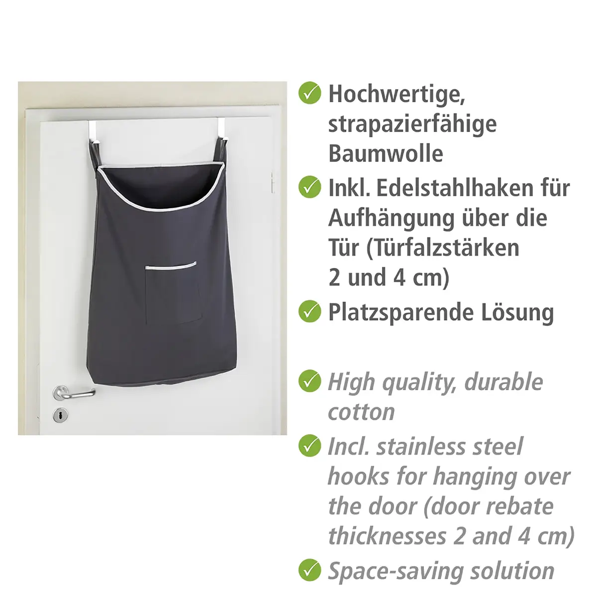 Wäschesammler Canguro | Grau