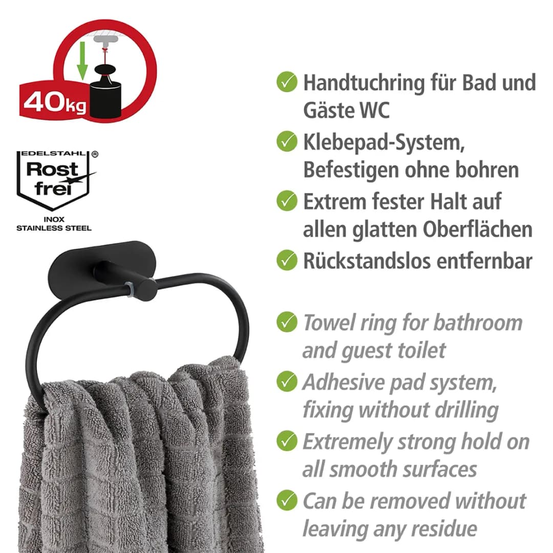 Handtuchring Orea | Schwarz