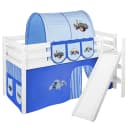 Hochbett Trecker II 90 x 200cm Weiß/Blau | Weiß