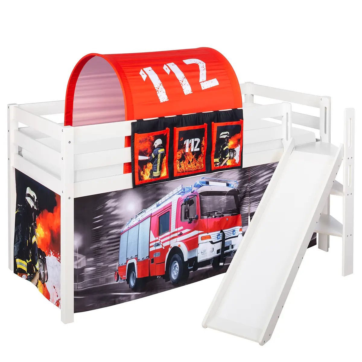 Hochbett Feuerwehr II | Weiß