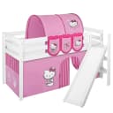 Hochbett Hello Kitty II 90 x 200cm Weiß/Pink | Mehrfarbig