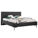 Polsterbett Milo 180 x 200cm Strukturstoff Grau/Anthrazit