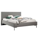 Polsterbett Milo 180 x 200cm Strukturstoff Grau | Grau